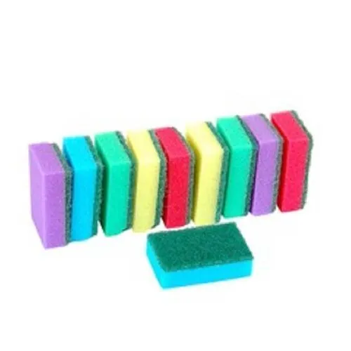 губка д/посуды Малая/ 10 шт *