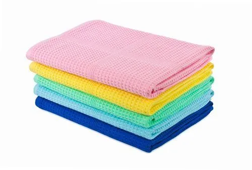 полотенце вафельное х/б 100% цветное (рисунок)