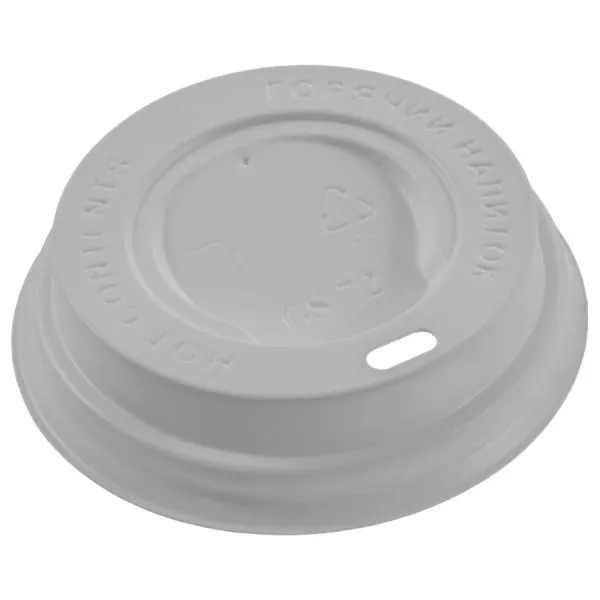 крышка д/стакана 180мл d=72мм белая без питейника *